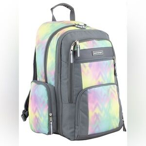 Eastsport Recycled Raptor Expandable Backpack, Multicolor Tie-dye 19"